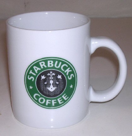 Vintage Starbucks Coffee Mug Original Siren BELLY BUTTON LOGO Mermaid Siren Logo