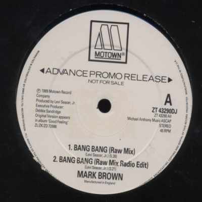 Mark Brown Bang Bang Promo12"" Single