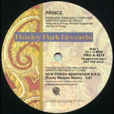 Prince New Power Generation Promo12"" Single
