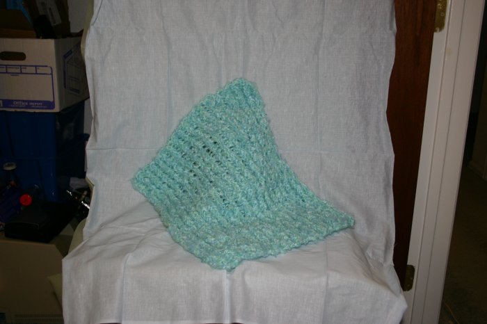 Minty green baby afghan