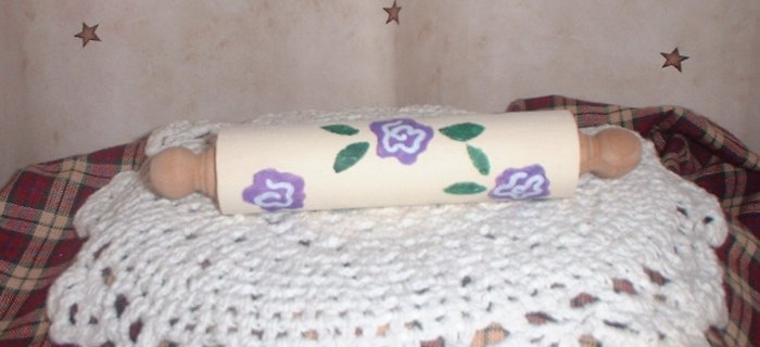 Mini Purple Flower Rolling Pin