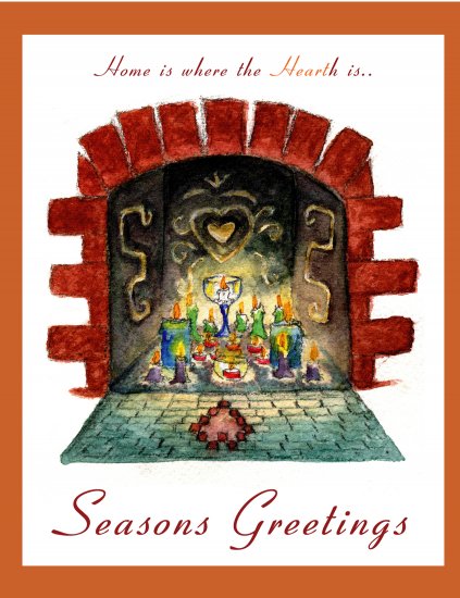 Fireplace- Seasons Greetings - 8 box set