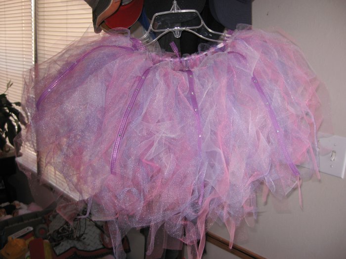 pink/purple/white tutu with rhinestones