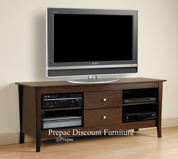 ESPRESSO 60 INCH PLASMA TV CONSOLE WITH MEDIA STORAGE BY PREPAC