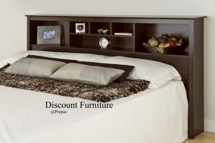 KING HEADBOARD IN ESPRESSO COLOR BY PREPAC