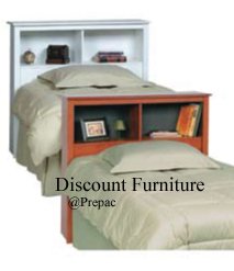 TWIN BED AND HEADBOARD IN 5 COLORS BY PREPAC