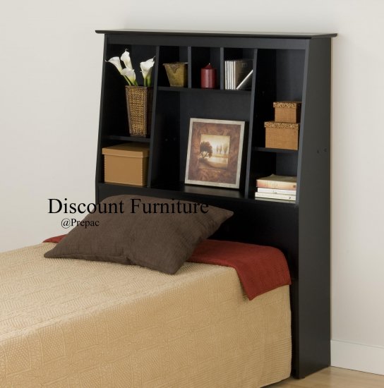 TALL/SLANT HEADBOARD FOR TWIN BED PREPAC BLACK COLOR