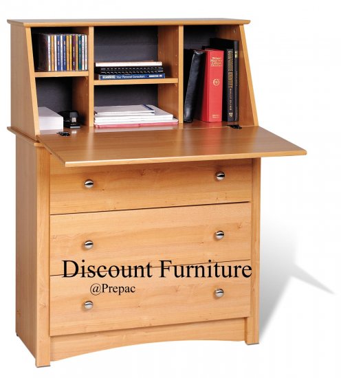 SECRETARY DESK MAPLE COLOR BY PREPAC