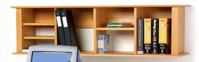 MAPLE WALL HUTCH FOR DESK/BOOKCASE/CHEST WALL MOUNTED