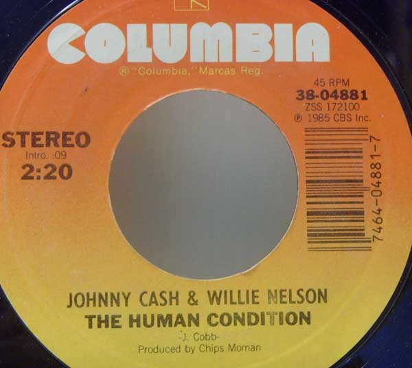 Johnny Cash, Willie Nelson, Waylon Jennings, Kris Kristofferson (Columbia Records, 45 RPM)