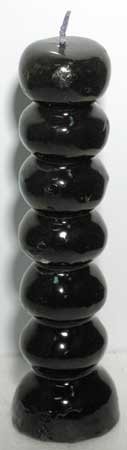 Black Seven Knob Candle