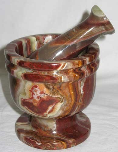 Mortar/Pestle Green Onyx