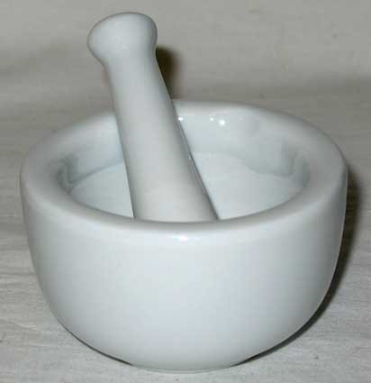 Mortar/Pestle White 2"