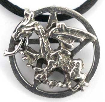 Dragon Cross Pentacle Pendant