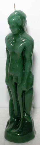 Male Green Human Figure Candle