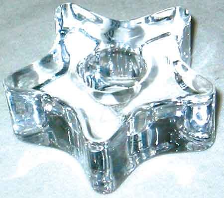 Glass Star Chime Candle Holder