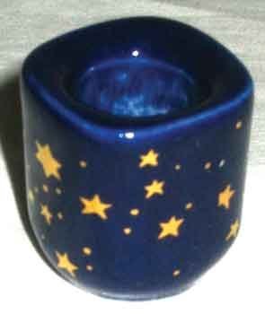 Candle Holder: Blue Star 1/2"