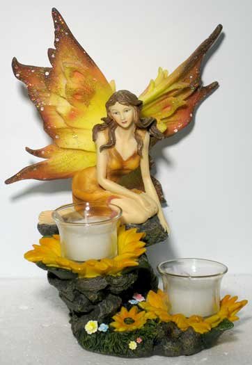 Sunflower Fairy Candle Holder