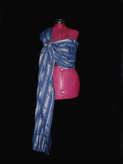 Blue & Silver Stripe Ring Sling