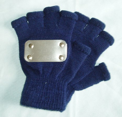 Naruto cosplay: Navy Blue fingerless Kakashi gloves