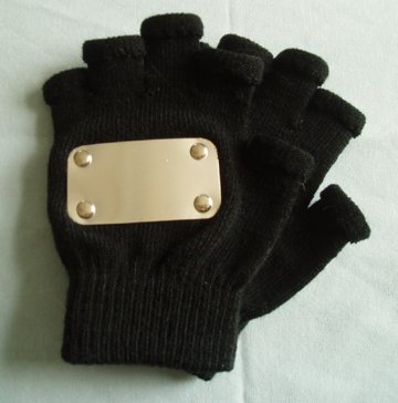 Naruto cosplay: Black fingerless Kakashi gloves