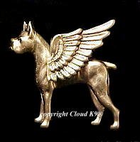 Boxer Guardian Angel Dog Pin