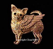 Chihuahua Guardian Angel Dog Pin