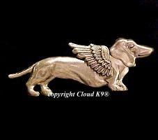 Dachshund Guardian Angel Dog Pin
