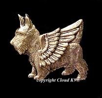 Scottie Guardian Angel Dog Pin Scottish Terrier