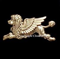 Poodle Guardian Angel Dog Pin