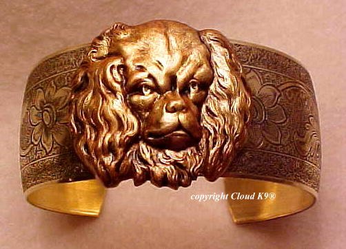 Cavalier King Charles Spaniel CUFF BRACELET *SIGNED* Blenheim Spaniel