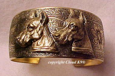 Great Dane CUFF BRACELET *SIGNED* Jewelry