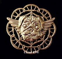 Pug Doggy Guardian Angel Pin