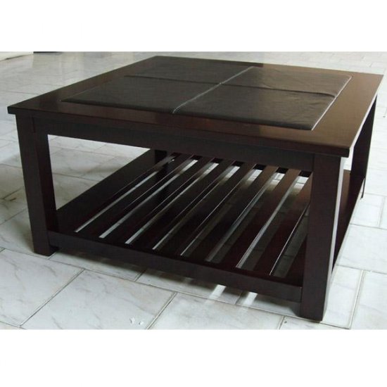 The Theodore Ottoman - Dark Brown Leather