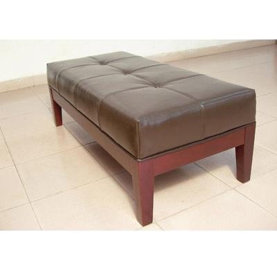 The Victoria Ottoman / Bench - Dark Brown Leather