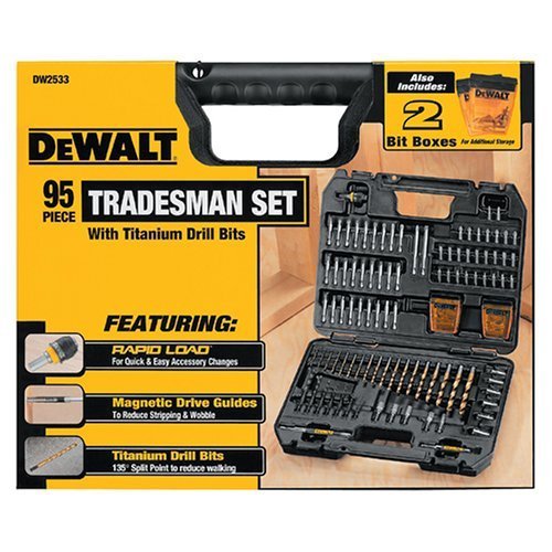 Dewalt 95 Piece Tradesman Set Drill Bits