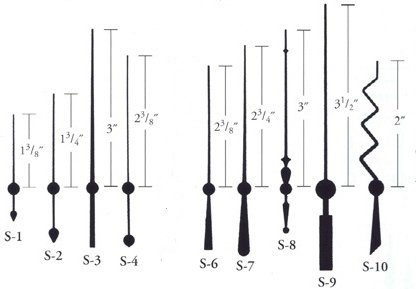 Second Hands ( Sweeps) Fits All My Listed Clock Movements