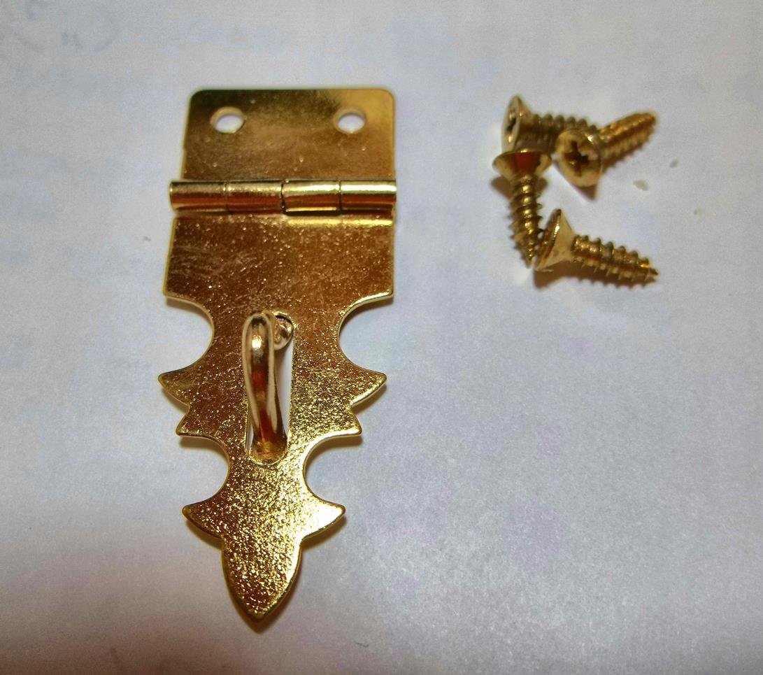 (15) Brass Plated Locking Hasp For Jewelry Boxes/Craft Projects