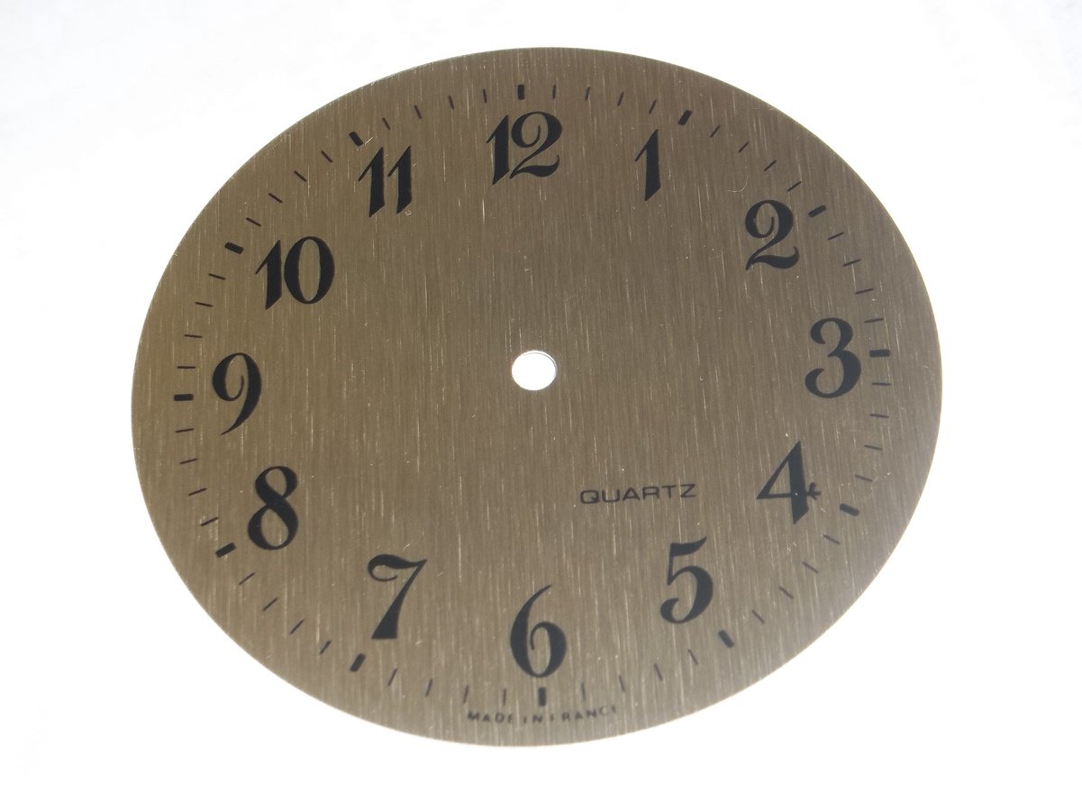 3-5/8" Designer Brushed Brass Arabic Clock Dial