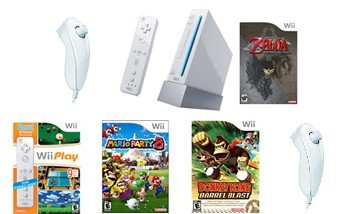 Nintendo Wii Top Sellers Bundle - With 17 Top Selling Games and 4 Controllers