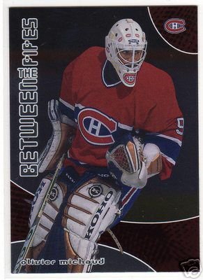 01/02 Between The Pipes NHL Hockey Rookie Goalie Card #85 Olivier Michaud