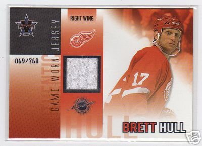 2002/2003 Vanguard NHL Hockey Game Used Jersey Card, Brett Hull, #69 of 760