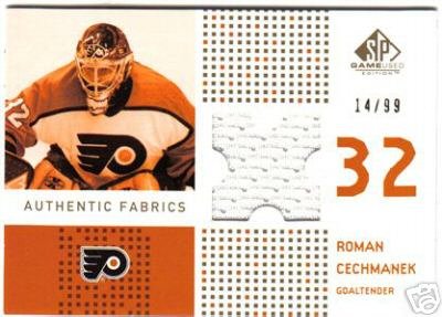 Roman Cechmanek 2003/2004 SP NHL Hockey Game Used Authentic Fabrics #14/99