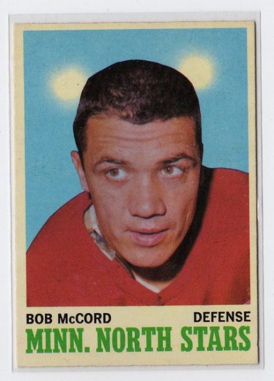 1970/1971 OPC NHL Hockey Card #41 Bob McCord Mid Grade OPC Card