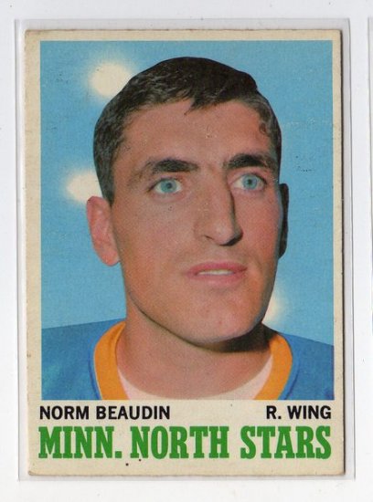 1970/1971 OPC NHL Hockey Card #48 Norm Beaudin Mid Grade OPC Card