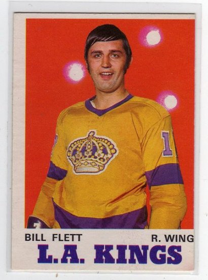 1970/1971 OPC NHL Hockey Card #161 Bill Flett, Mid Grade OPC Card