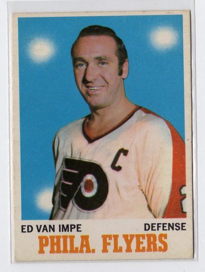 1970/1971 OPC NHL Hockey Card #80 Ed Van Impe Mid Grade OPC Card