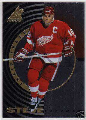 Steve Yzermen 1997/1998 Pinnacle, Inside Track NHL Hockey Insert Card #9 of 30