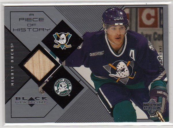 1999/2000 Black Diamond, A Piece of History Insert Stick Card Teemu Selanne #TS RARE
