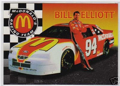Bill Elliott, McDonalds NASCAR Racing Team 1996, Insert Card #MBE-1